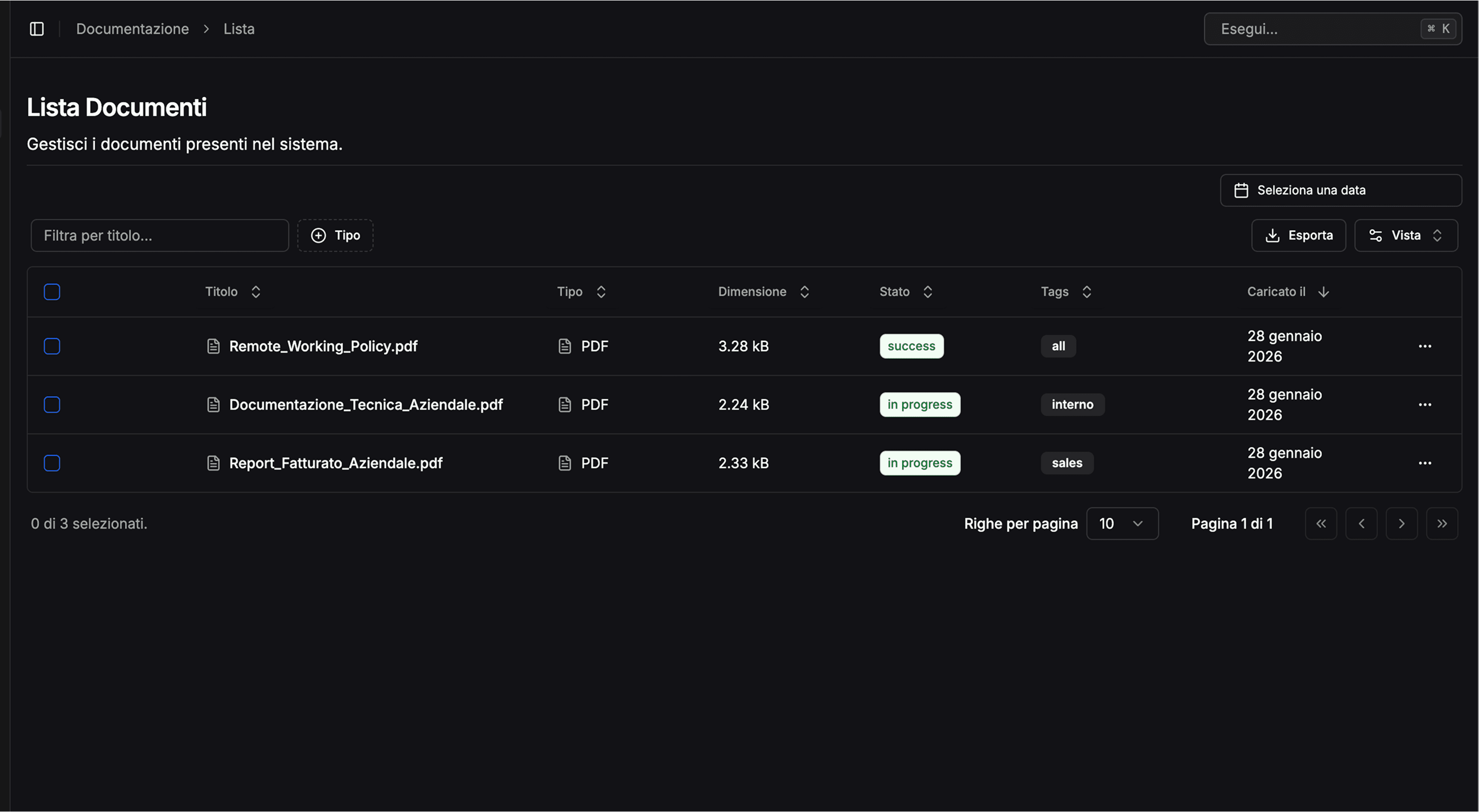 Interfaccia Dual Basement per interrogazione strutturata della conoscenza